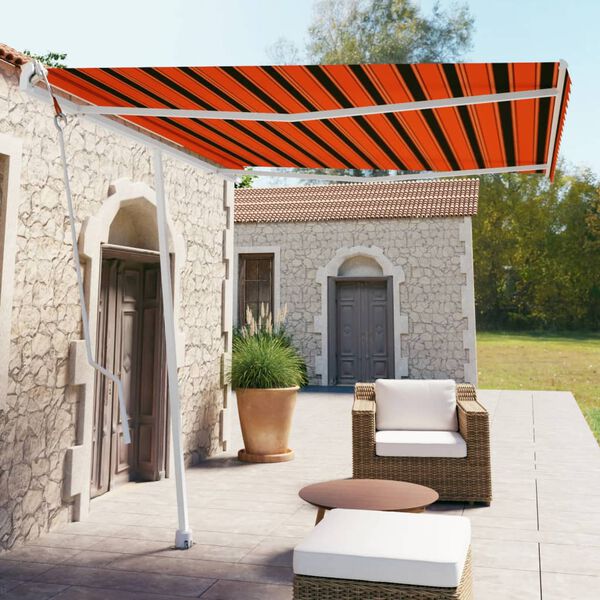 vidaXL Samostojeća automatska tenda 300 x 250 cm narančasto-smeđa