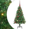 vidaXL Umjetno božićno drvce Zelena 120 cm PVC i Čelik i Plastika