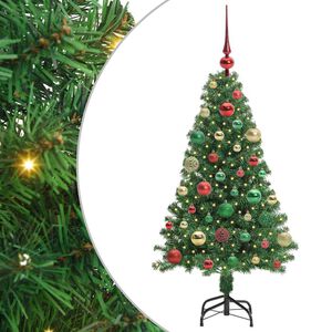 vidaXL Umjetno božićno drvce Zelena 120 cm PVC i Čelik i Plastika