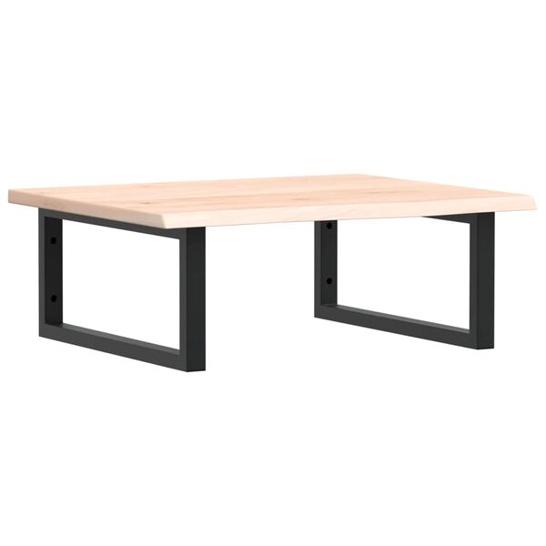 vidaXL Zidna polica za umivaonik od čelika i masivne hrastovine