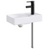 vidaXL Umivaonik s slavinom i odvodom Mat Crna 40,5 x 22,5 x 11,5 cm