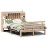 vidaXL Krevet s regalom za knjige bez madraca 140x190 cm od borovine
