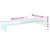 vidaXL Stalak za TV/monitor stakleni zeleni 120 x 30 x 13 cm