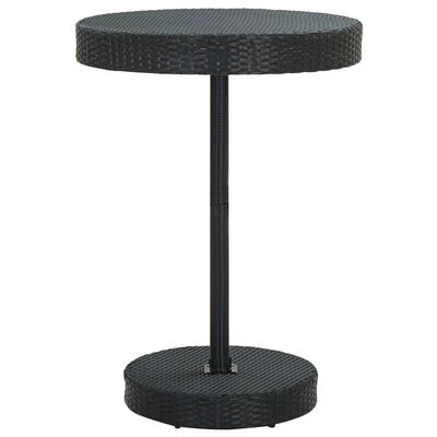 vidaXL Vrtni stol crni 75,5 x 106 cm od poliratana