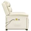 vidaXL Masažna fotelja na podizanje krem baršunasta
