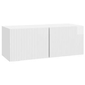 vidaXL TV ormar za zid Zidne Bijela visokog sjaja 78,5 x 31 x 30 cm