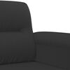 vidaXL 3-dijelni set sofa s jastucima crni od mikrovlakana