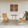 vidaXL Sklopivi bistro set 3 pcs Smeđa Čvrsto drvo akacije
