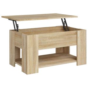 vidaXL Stolić za kavu boja hrasta 79 x 49 x 41 cm konstruirano drvo