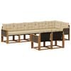 vidaXL Set vanjskih sofa s jastukom 8 pcs Prirodna i bež