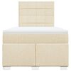 vidaXL Krevet box spring s madracem krem 120 x 190 cm od tkanine