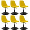 vidaXL Okretne blagovaonske stolice 6 kom žute bar&scaron;unaste