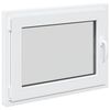 vidaXL Prozor za podrum RISOR 80 x 70 cm PVC i staklo Bijela