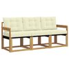 vidaXL Set vanjskih sofa 3 kom. Bijela i krem