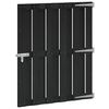 vidaXL Vrtna vrata 100 x 112 cm WPC i aluminij Crna