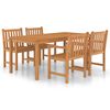 vidaXL Vrtni blagovaonski set od 5 dijelova 180 x 90 cm masivno tikovino drvo