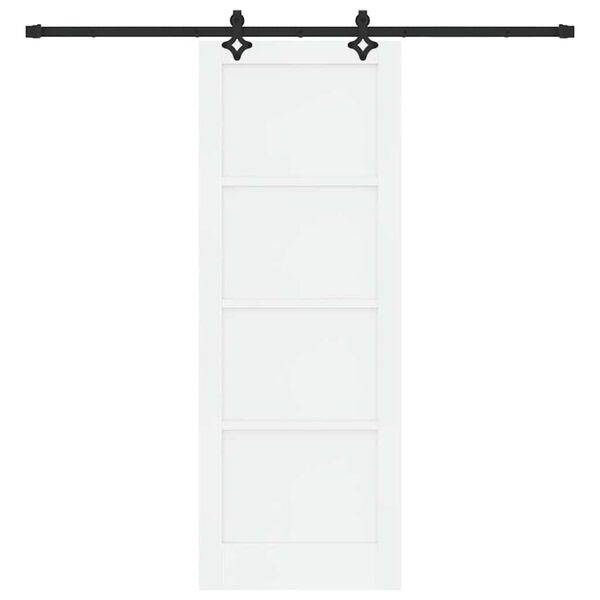 vidaXL Klizna vrata ORKDAL Bijelo 78 x 211 cm Čvrsto borovo drvo