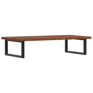 vidaXL Zidna polica za umivaonik od čelika i masivne hrastovine