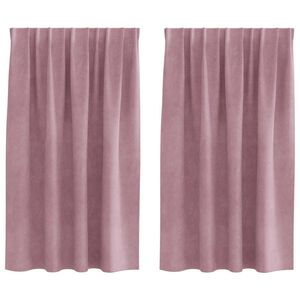 vidaXL Zavjese za zamračivanje 2 pcs Tamno ružičasta 140 x 140 cm