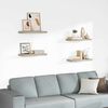 vidaXL Plutajuće zidne police 4 kom boja hrasta 60 x 23,5 x 3,8 cm MDF