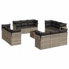 vidaXL 13-dijelni set vrtnih sofa poliratan s jastucima svijetlosivi