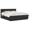vidaXL Krevetna konstrukcija Crna 200 x 200 cm Konstruirano drvo