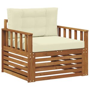 vidaXL Set vanjskih sofa Čvrsto drvo akacije i poliester Prirodna