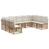 vidaXL Set vanjskih sofa Prirodna Poliester