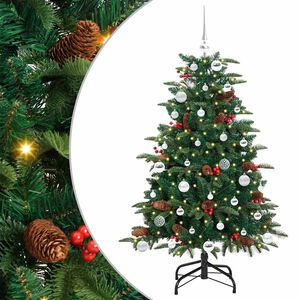 vidaXL Umjetno božićno drvce Zelena 150 cm PVC i Metal i Plastika