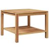 vidaXL Kava Stol s pohranom Smeđa 60 x 60 x 45 cm Čvrsto teak drvo