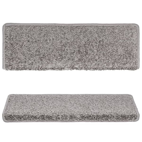 vidaXL Prostirke za stepenice 15 kom 65x21x4 cm sive s pravokutnim rubom