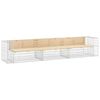 vidaXL Vrtna klupa s gabionskim dizajnom 347x71x65,5 cm od borovine