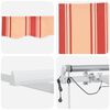 vidaXL Skrovita tenda Žuta i narančasta 450 &times; 300 cm Poliester i metal