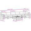 vidaXL 7-dijelna vrtna garnitura od masivne borovine s jastucima