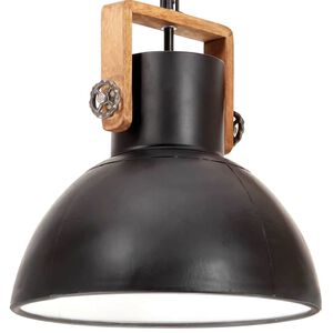 vidaXL Industrijska viseća svjetiljka 25 W crna okrugla 40 cm E27