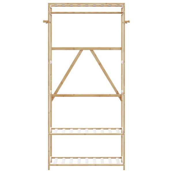 vidaXL Stalak za odjeću s policama 80x40x175 cm od bambusa