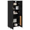 vidaXL Highboard Zidne Crni hrast 69,5 x 34 x 180 cm Konstruirano drvo