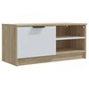 vidaXL TV ormarić bijeli i hrast 80x35x36,5 cm konstruirano drvo