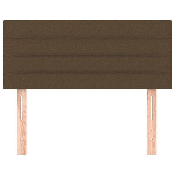 vidaXL Uzglavlje tamnosmeđe 100x5x78/88 cm od tkanine