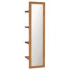 vidaXL Zidno ogledalo s policama 30 x 30 x 120 cm od masivne tikovine