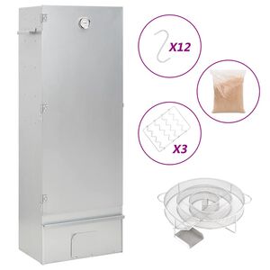 vidaXL Pećnica s pu&scaron;nicom i generatorom hladnog dima pocinčani čelik