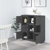 vidaXL Visoka komoda siva 110,5x35x117 cm od masivne borovine
