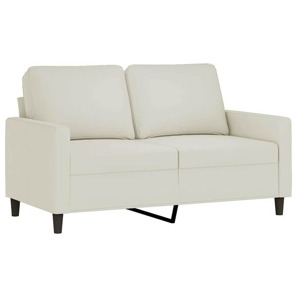 vidaXL 2-dijelni set sofa s jastucima krem baršunasti