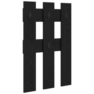 vidaXL Vje&scaron;alica za kapute na zidu Zidne Crni hrast 65 x 3 x 100 cm