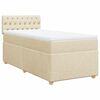 vidaXL Krevet s oprugama i madracem krem 90 x 190 cm od tkanine