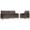 vidaXL Set sofe 2 pcs Tamnosiva Umjetni sued