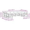 vidaXL Set vanjskih sofa s jastukom 9 pcs Prirodna i svijetlo siva