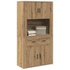 vidaXL Highboard hrast artisan 80 x 33 x 150 cm Konstruirano drvo