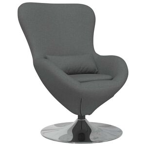 vidaXL Jajolika fotelja Tamno siva 63 x 73 x 90 cm tkanina