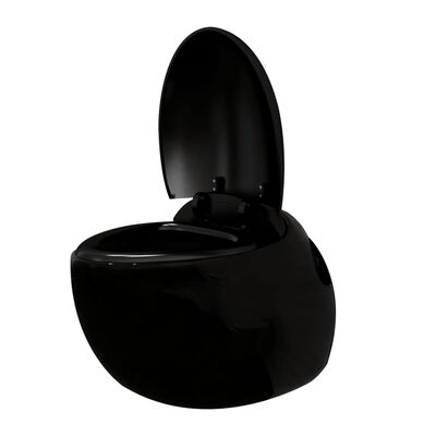 Novi zidni WC Crni jedinstven dizajn jaje